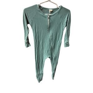 Larkspur Bamboo LS/LP, Convertible Romper, Teal, 12-18 mo